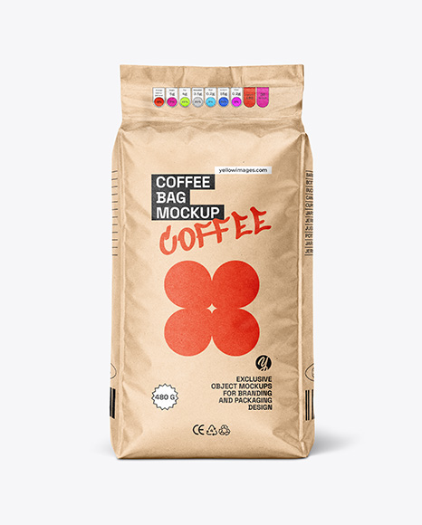 Kraft Paper Coffee Bag Mockup