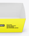 Paper Food Box with Clear Plastic Lid Mockup