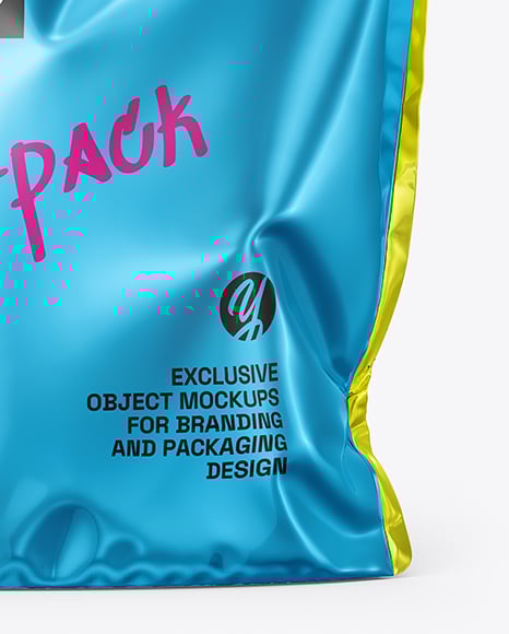 Metallic Stand-Up Pouch Mockup