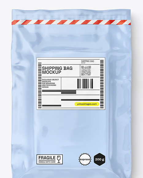 Glossy Shipping Bag Mockup
