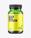 Green Glass Pills Jar Mockup