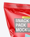 Glossy Snack Bag Mockup