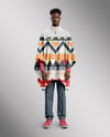 Back Man Wearing Poncho Mockup