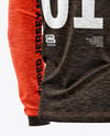Melange Jersey Mockup - Back Half Side View