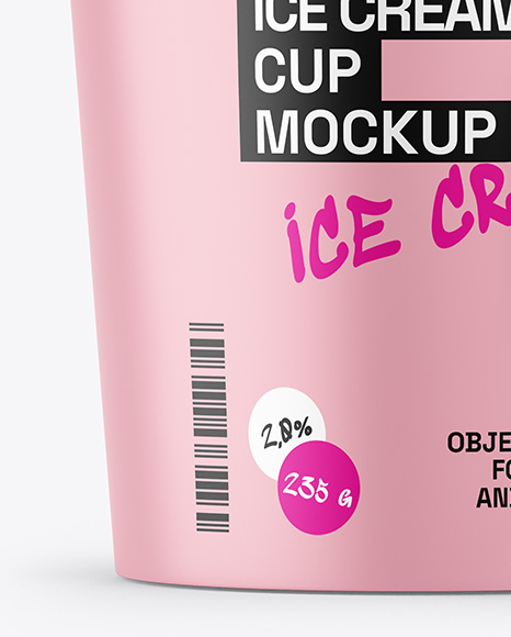 Matte Ice Cream Cup Mockup