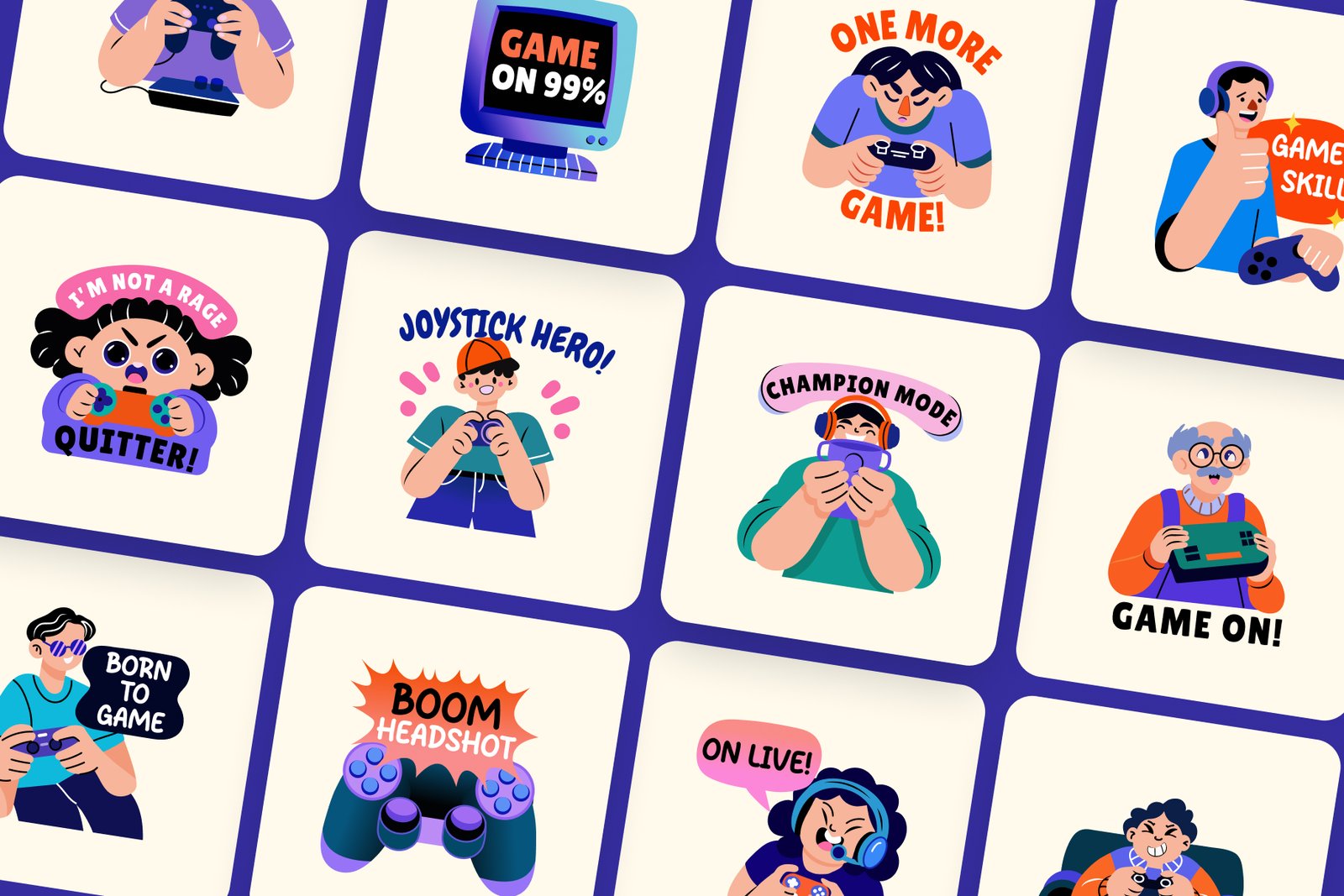 Gaming Stickers Set