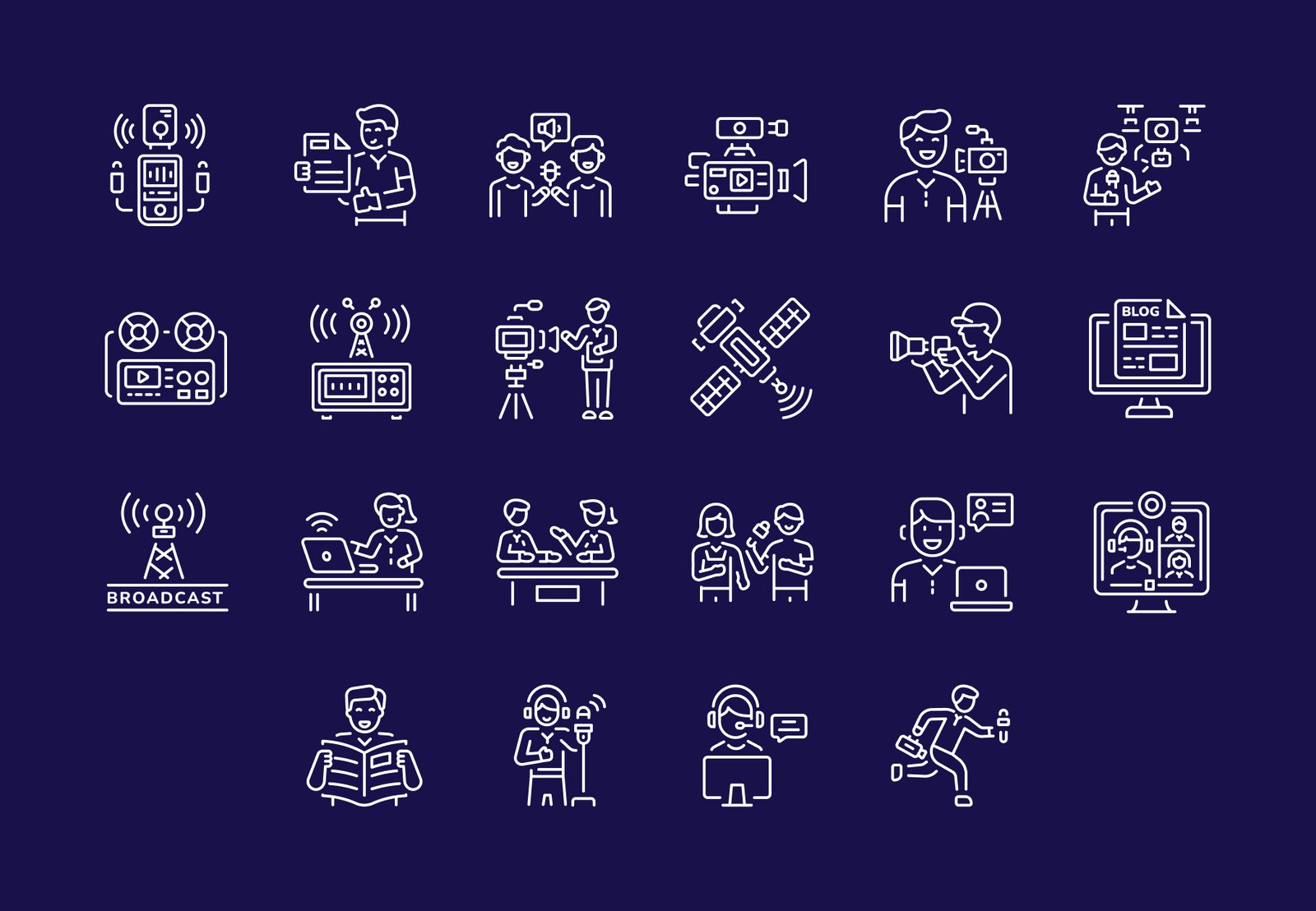 Media Icon Art Set