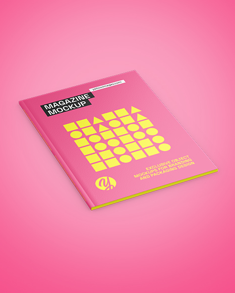 Magazine Mockup - Half Side View