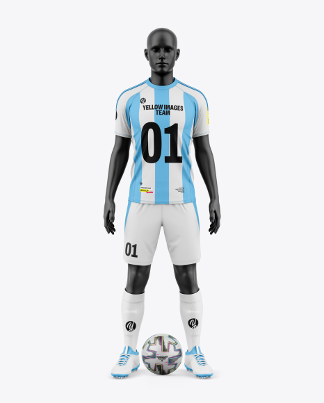 Soccer Kit w/ Mannequin Mockup - Front View