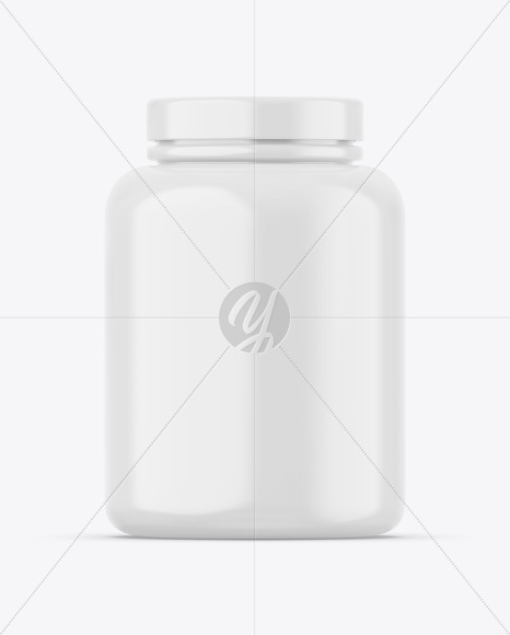 Glossy Protein Jar Mockup