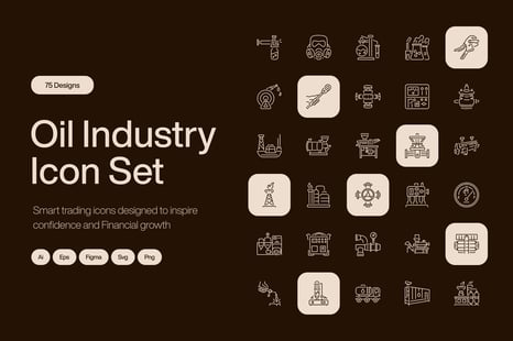 Oil Industry Icon Set