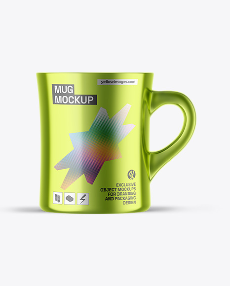 Metallic Mug Mockup - Metal can mockup