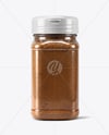 Square Plastic Jar with Ground Cloves Mockup
