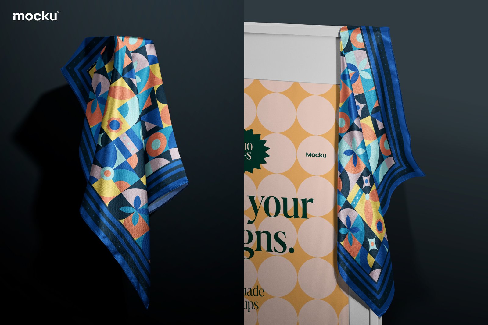 Silk Scarf Mockups - Studio Series 04