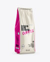 Glossy Coffee Bag Mockup - Half Side view