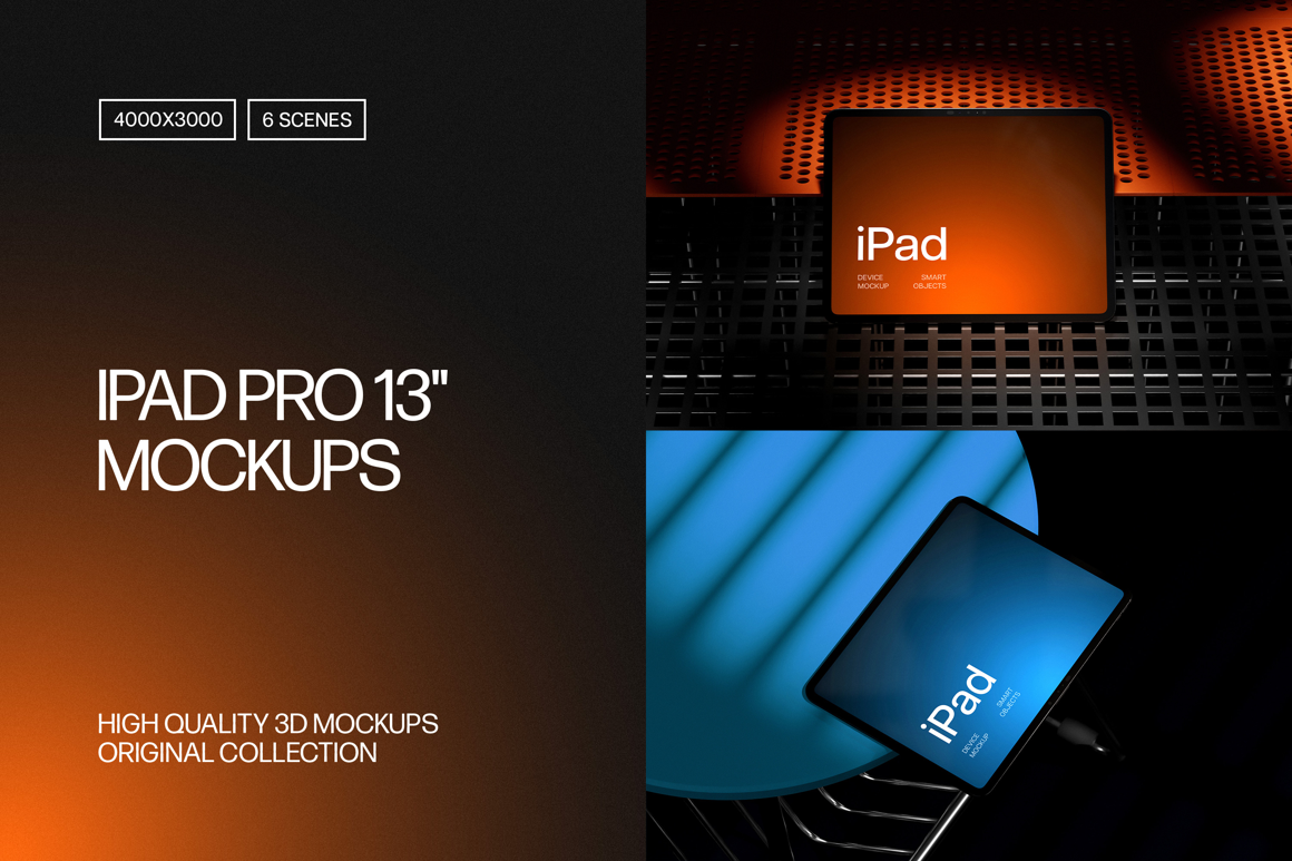M4 iPad Pro 13&#034; Mockups