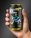355ml Matte Aluminium Drink Can in Hand Mockup