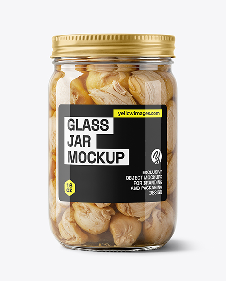 Canned Chicken Jar Mockup