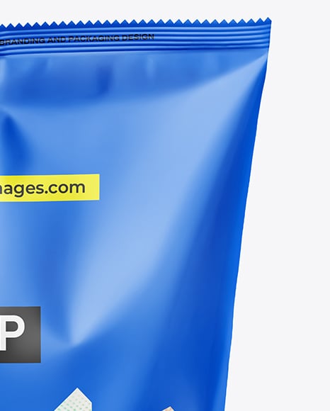 Large Matte Snack Bag Mockup
