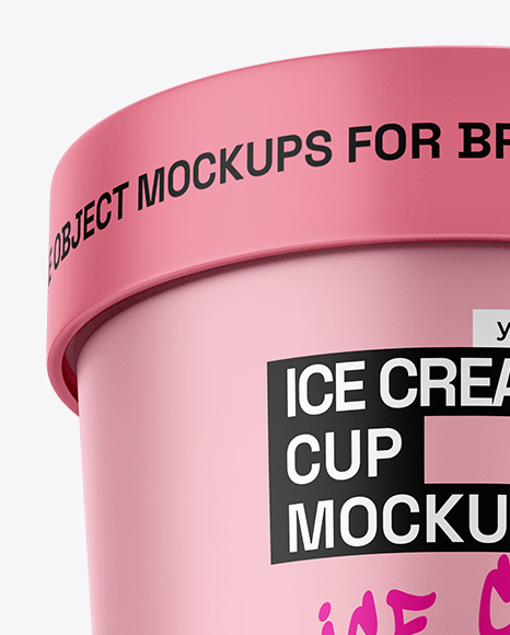 Matte Ice Cream Cup Mockup