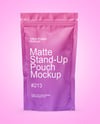 Matte Stand-Up Pouch Mockup