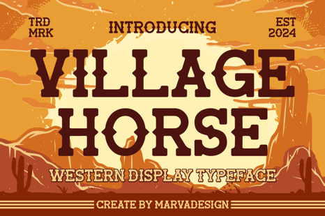 Village Horse Font - Bold font