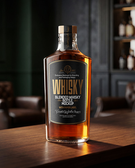 Whiskey Bottle Mockup