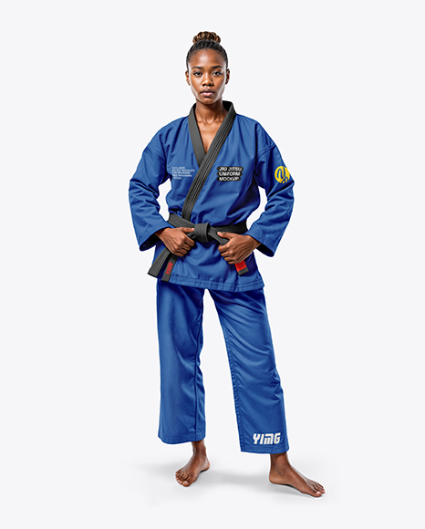 Black Woman Wearing a Jiu Jitsu Gi Uniform Mockup - Combat+Jiu+Jitsu+Female+Flyweights+Lineup+Announced+...