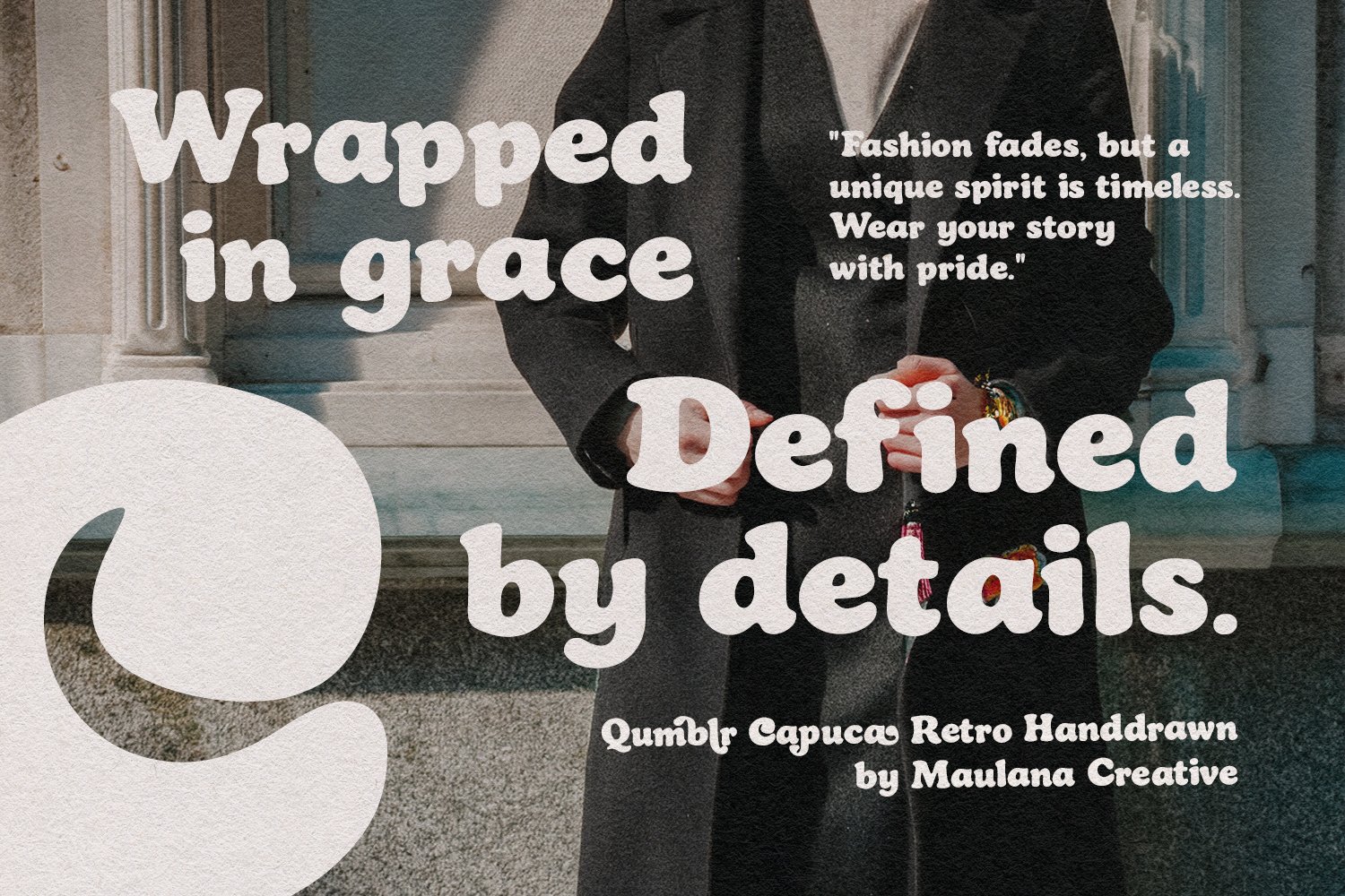 Qumblr Capuca Retro Handdrawn Serif Groovy Swashes