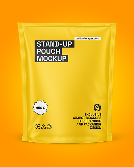 Matte Stand-up Pouch Mockup