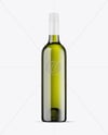 Green Glass White Wine Bottle Mockup