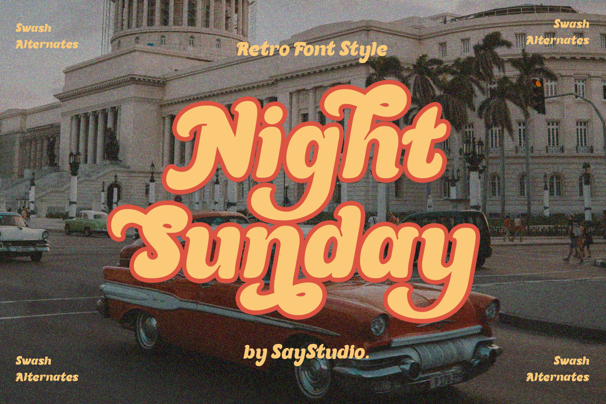 NIght Sunday - Retro Font