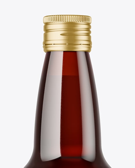 Dark Amber Glass Bottle Mockup