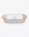 Kraft Paper Food Container in Paper Sleeve Mockup