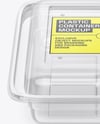 Clear Plastic Container Mockup