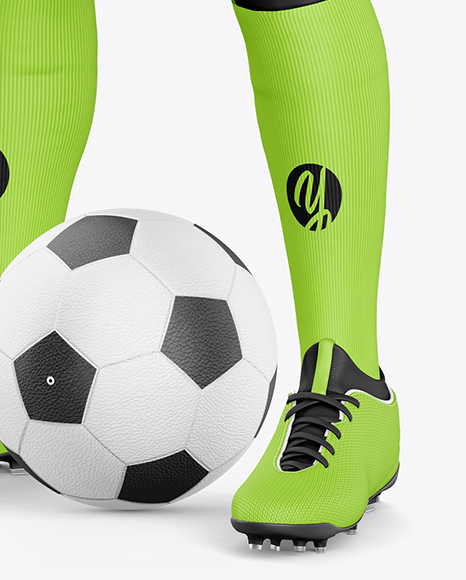 Kids V-Neck Sports Kit Mockup - Half side View