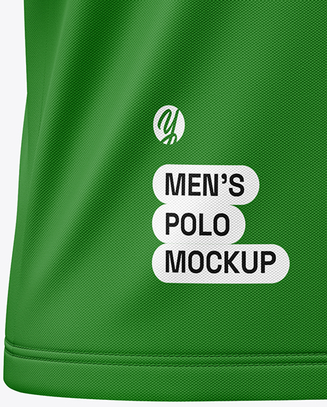 Men's Short Sleeve Raglan Polo Mockup