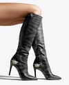 Pair of High-Knee Boots on Women's Legs Mockup