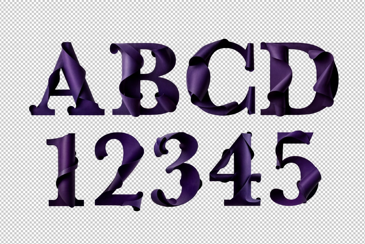 Purple Paper Font