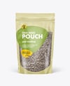 Frosted Stand-Up Pouch w/ Chia Seeds Mockup