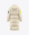 Men's Long Down Jacket Mockup - Back view