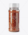 Glass Jar with Chili Pepper Flakes Mockup