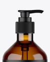 Amber Plastic Soap Bottle Mockup