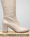 Women's High-Knee Boot on Shoe Box Mockup