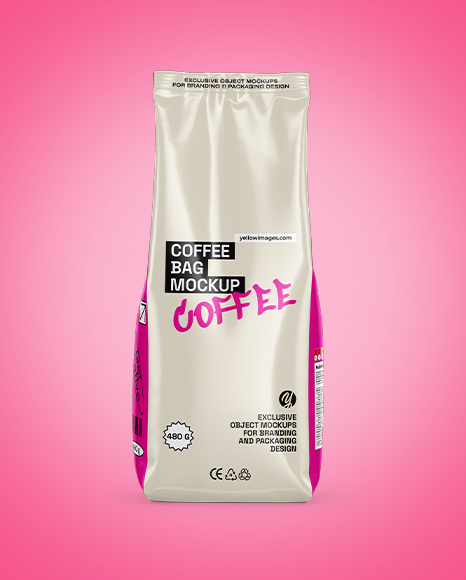 Glossy Coffee Bag Mockup