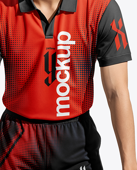 Man Wearing Table Tennis Uniform Mockup
