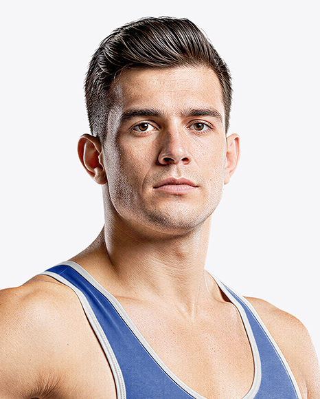 Man Wearing Wrestling Uniform Mockup