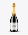 Dark Glass Champagne Bottle Mockup