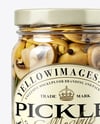 Clear Glass Jar with Sliced ​​Champignons Mockup
