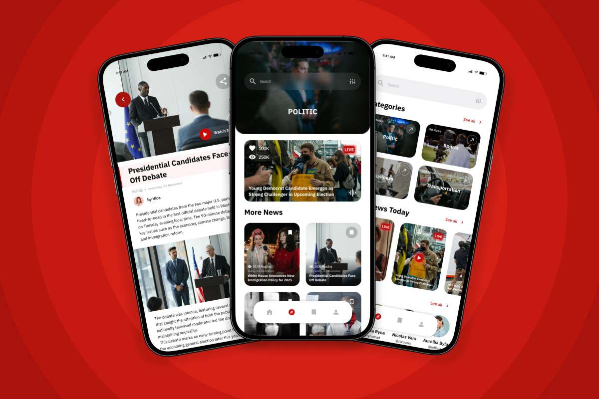 Newsly - News Portal Mobile App Design Template